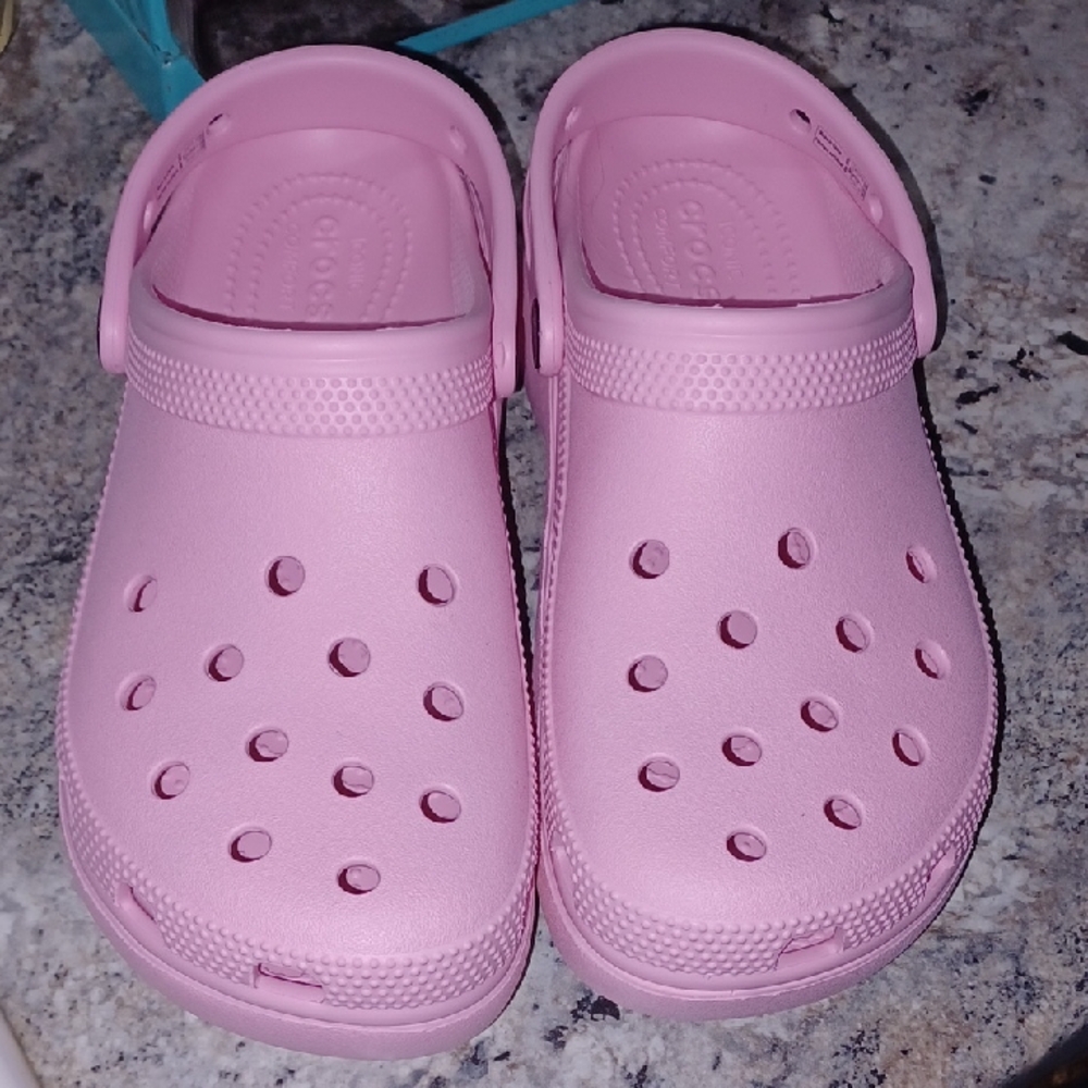 CROCS Womens Platform Pink Crocs.